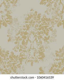 Ornament on grunge background Vector. Baroque intricate design illustrations