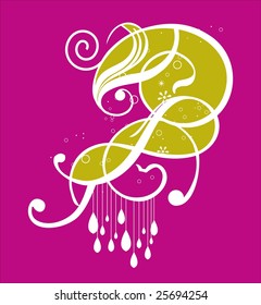 Ornament on purple background.