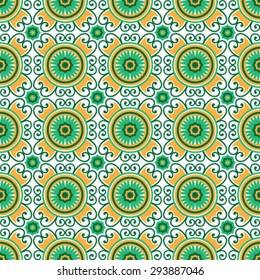 ornament on tile, seamless background
