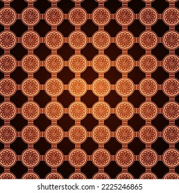 ornament orange pattern for print textile or paper oriental background design. Turkish, arabic, moroccan or indian style vector illustration