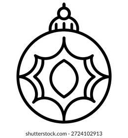 Vector del icono del contorno del ornamento en el fondo blanco 