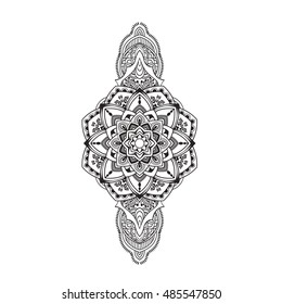 Ornament outline mandalas. coloring page for adult and children. Geometric hand drawn element made in vector. template for any other kind of design, birthday, holidays, yoga, india, arabic.