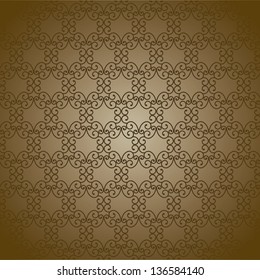 ornament over brown background. vector illustration