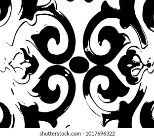 Ornament. Overlay grunge texture. Grain, Dusty, Multipurpose template in black and white colors.