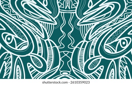 ornament pattern background geometric design green background
