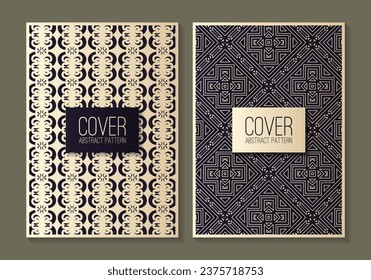 colección de portadas de libros de patrones de adornos