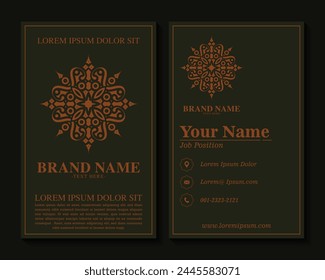 diseño de tarjeta de visita de patrón de adorno