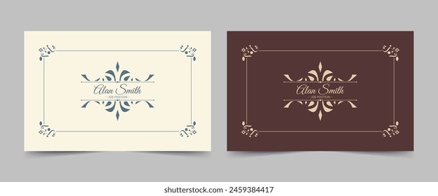 ornament pattern business card design