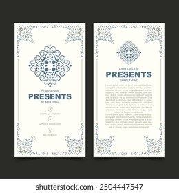 ornament pattern business card design
