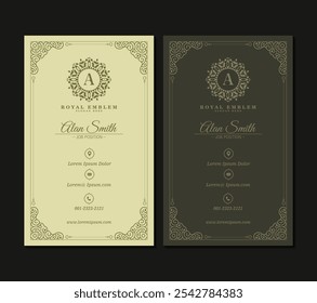 ornament pattern business card design