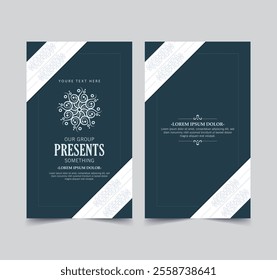 ornament pattern business card design