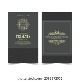 ornament pattern business card design