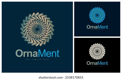 Ornament Muster bunte Set moderne Luxus Kunst und Handwerk Logo Template Design