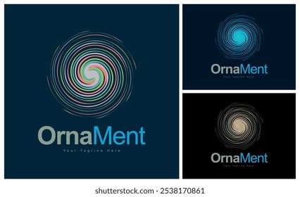 ornament pattern colourful set modern luxury art and craft logo template design