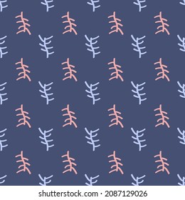 Ornament pattern design template with branch shape. nature concept