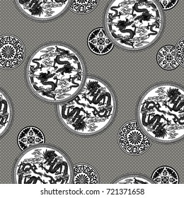 Ornament pattern of the dragon