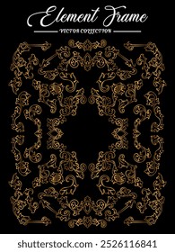 ornament pattern frame decoration element set