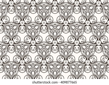 Ornament, pattern, graphic decoration. Coloring pages for adults and older children. Islamic, Arabic, Indian. Black and white. Vintage pattern handmade decorative. Royal vector design element