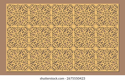 Patrón de ornamento cortado por láser con láser de ornamento