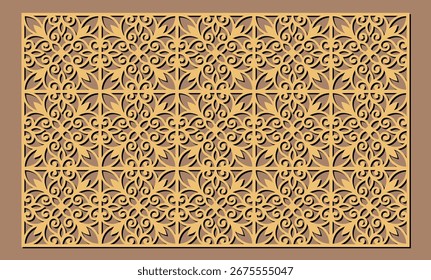 Patrón de ornamento cortado por láser con láser de ornamento

