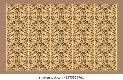 Patrón de ornamento cortado por láser con láser de ornamento
