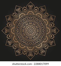 Ornamentmuster Mandala in Form eines Kreises mit Rochen