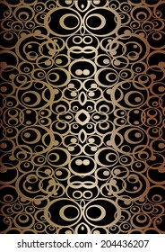 Ornament pattern on black background