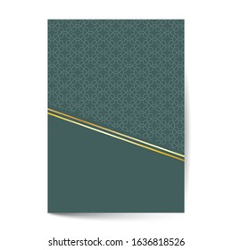 Ornament pattern page cover layouts for wedding, menu, book template design