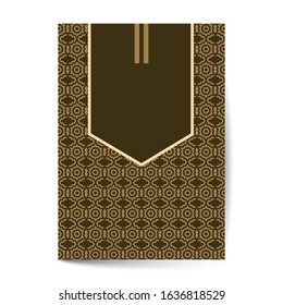 Ornament pattern page cover layouts for wedding, menu, book template design