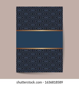 Ornament pattern page cover layouts for wedding, menu, book template design