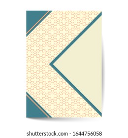 Ornament pattern page cover layouts for wedding, menu, book template design