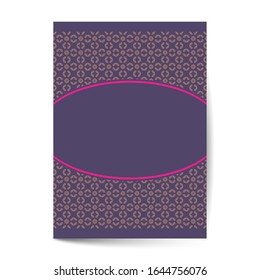 Ornament pattern page cover layouts for wedding, menu, book template design