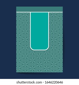 Ornament pattern page cover layouts for wedding, menu, book template design