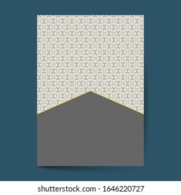 Ornament pattern page cover layouts for wedding, menu, book template design