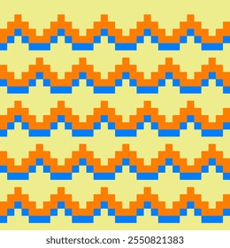 padrão de ornamento na arte em pixels.