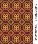 Ornament pattern from Serbian medieval orthodox monastery 