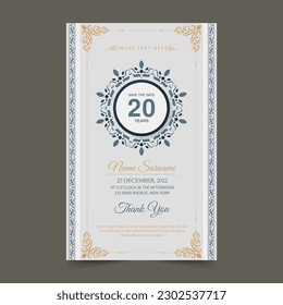 ornament pattern style elegant birthday invitation