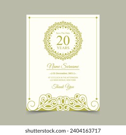 ornament pattern style elegant birthday invitation
