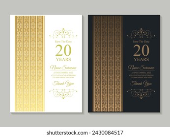 ornament pattern style elegant birthday invitation