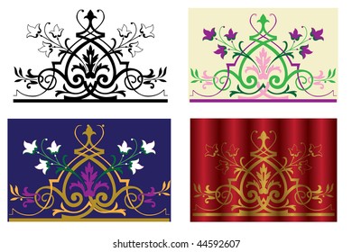 ornament, pattern, symmetry, element, sign, repeat, curve