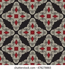 Ornament pattern vector tile for multipurpose use in design