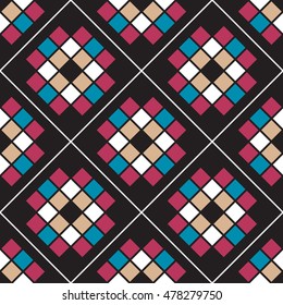 Ornament pattern vector tile for multipurpose use in design