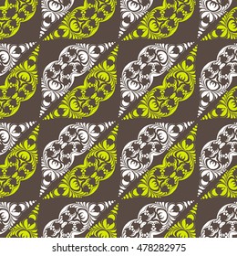 Ornament pattern vector tile for multipurpose use in design