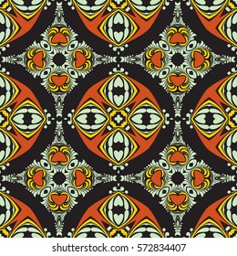 Ornament pattern vector tile for multipurpose use in design