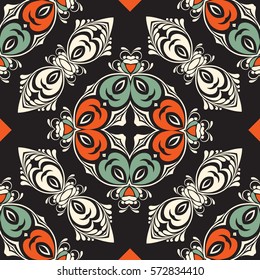 Ornament pattern vector tile for multipurpose use in design