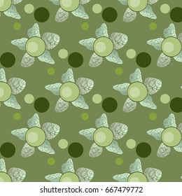 Ornament with physalis, vector illustration