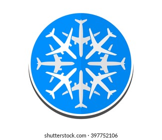 ornament plane airport flight airline airway image symbol icon