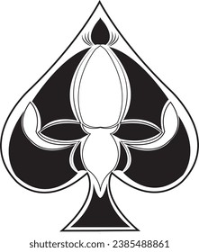 Ornament Playing Card-Ace Of Spades Playing Card Card Game-Playing Cards Tribal Vector Symbols coloring-tattoo