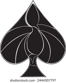 Ornament Playing Card-Ace Of Spades Playing Card Card Game-Playing Cards Tribal Vector Symbols coloring-tattoo