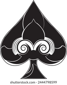 Ornament Playing Card-Ace Of Spades Playing Card Card Game-Playing Cards Tribal Vector Symbols coloring-tattoo
